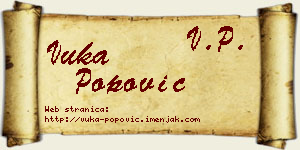 Vuka Popović vizit kartica